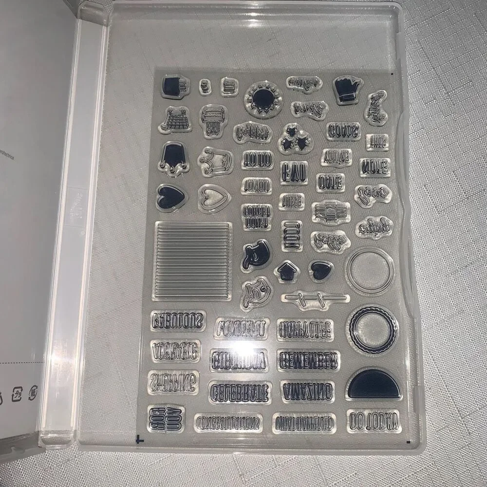 Stampin Up Tabs For Everything Cling Set Variety Note Card Planner Craft Scrapbk
